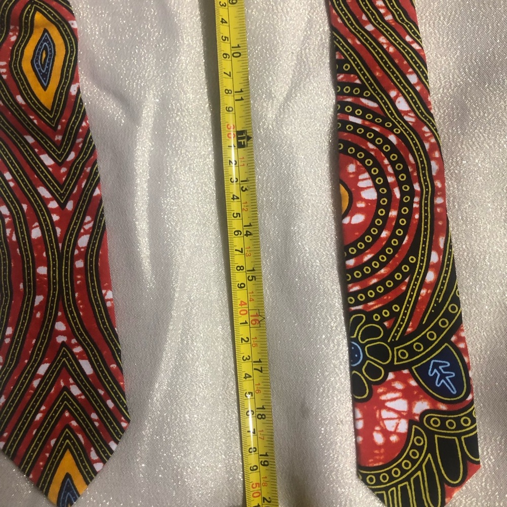 African print  ties with pocket square